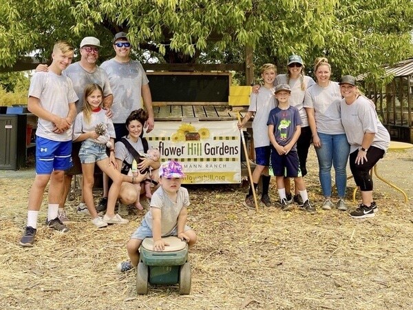team helping at Sunflower Hill
