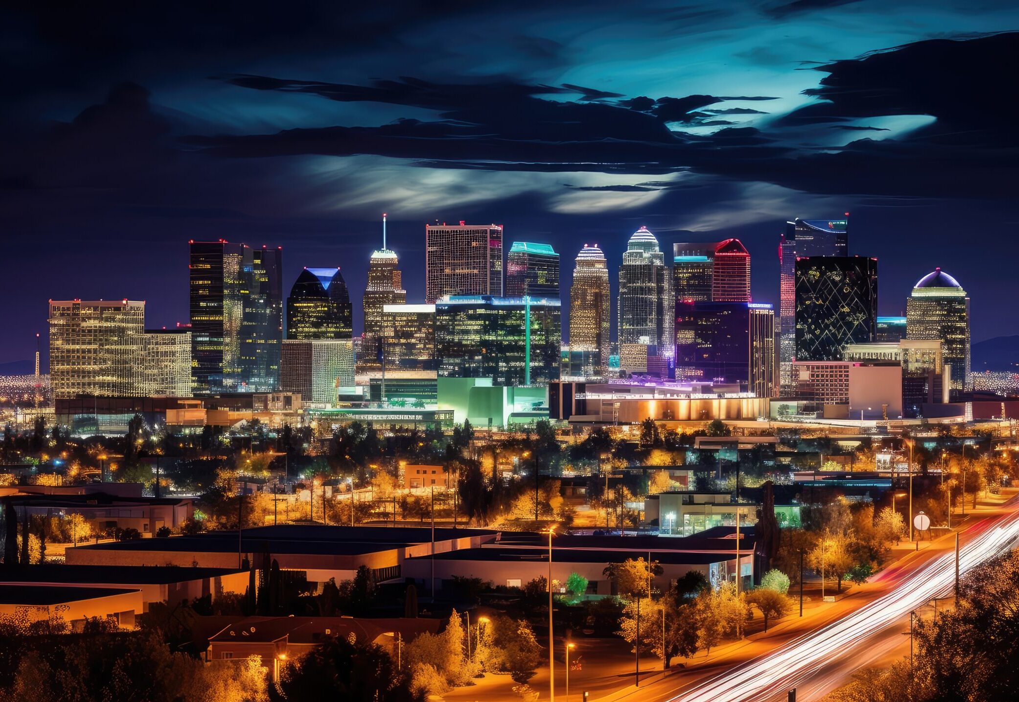 Las vegas at night